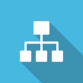 Business Structure, Hierarchy Flat Minimalist Icon