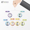 Business structure. Organisation chart. Infographic design. Vector