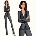 Business style attractive confident woman