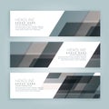 Business style web banners set of three Royalty Free Stock Photo