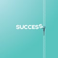 Business success concept with businessman climbing ladder vector cartoon. Corporate or career ladder growth and Royalty Free Stock Photo