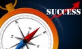Business success concept with compass Royalty Free Stock Photo