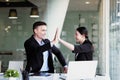 Business Success concept with partner, Partnership Giving Fist Bump after Complete a deal. Successful Teamwork Royalty Free Stock Photo