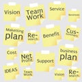 Post-it Work inspirational vocabulary Business Success Concept Vector