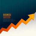 Business success growth arrow with upward arrow Royalty Free Stock Photo