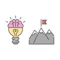 Business success idea vector icon. Royalty Free Stock Photo