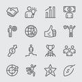 Business and success line icon