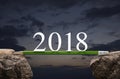 Business success strategy plan concept, Happy new year 2018 calendar cover Royalty Free Stock Photo