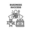 Business Success Vector Concept Black Illustration Royalty Free Stock Photo