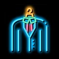 Business Suit Costume Job Hunting neon glow icon illustration