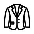 Business Suit Jacket icon on white background.