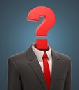 Business suit with question mark Royalty Free Stock Photo