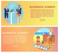 Business Summer Collection Vector Illustration Royalty Free Stock Photo