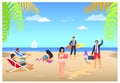 Business Summer Vacations Vector Illustration Royalty Free Stock Photo