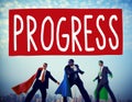 Business Superheroes at City Skyline Royalty Free Stock Photo