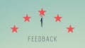 Business survey customer feedback concept, emotions in happiness symbol for best service ranking