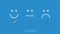 Business survey customer feedback concept, emotions in happiness symbol for best service ranking