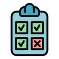 Business survey icon vector flat