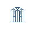 Business suspenders line icon concept. Business suspenders flat vector symbol, sign, outline illustration.