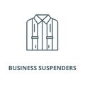 Business suspenders line icon, vector. Business suspenders outline sign, concept symbol, flat illustration