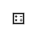 Calculator keyboard icon. Math symbol