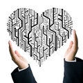 Business take care the heart Royalty Free Stock Photo