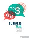 Business talk bubble speech concept background design layout