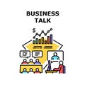 Business Talk Vector Concept Color Illustration Royalty Free Stock Photo
