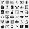 Business target icons set, simple style Royalty Free Stock Photo