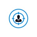 Business target person icon vector