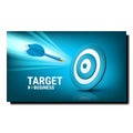 Business Target Success Shouting Poster Vector