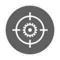 Business, target, user icon. gray vector graphics Royalty Free Stock Photo