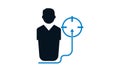 Business target vector icon - vector