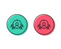 Business targeting line icon. Target strategy. Vector