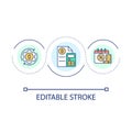 Business tax liability loop concept icon
