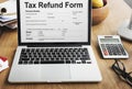 Business tax Refund Form Concept