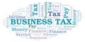 Business Tax word cloud Royalty Free Stock Photo