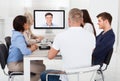 Business team attending video conference Royalty Free Stock Photo