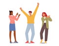 Business Team Celebrate Success, Project Deal, Victory Goal Achievement. Women Applaud in Office to Successful Colleague