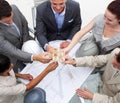 Business team celebrating success with champagne Royalty Free Stock Photo