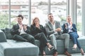 Business team clapping applaud for successful meeting Royalty Free Stock Photo