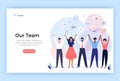 Business team concept illustration, Group of people making high hands