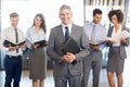 Business team with document and organizer Royalty Free Stock Photo
