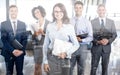 Business team with document and organizer Royalty Free Stock Photo