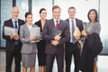 Business team with document and organizer Royalty Free Stock Photo