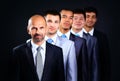 Business team formed of young businessmen Royalty Free Stock Photo