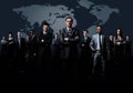 Business team formed of young businessmen standing Royalty Free Stock Photo