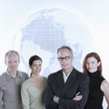 Business team globe Royalty Free Stock Photo