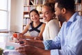 Business Team Having Meeting In Busy Office Royalty Free Stock Photo