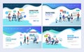 Business team landing pages template Royalty Free Stock Photo